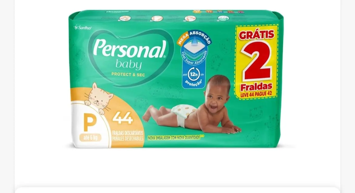 Fraldas Personal e Baby Sec
