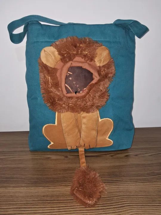 Bolsa de tecido com leão