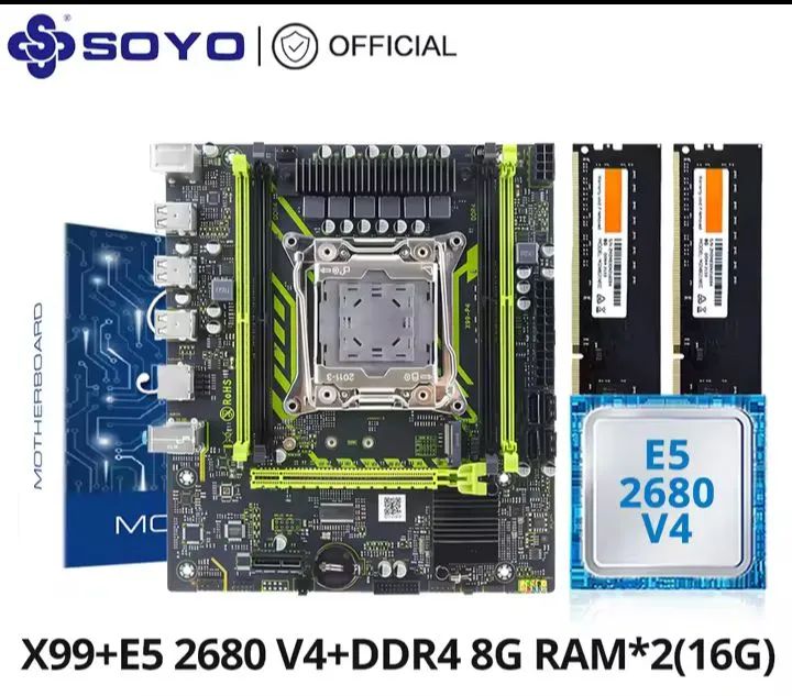 Kit X99 PR9 + E5 2680 V4 + 16GB DDR463824112395523120