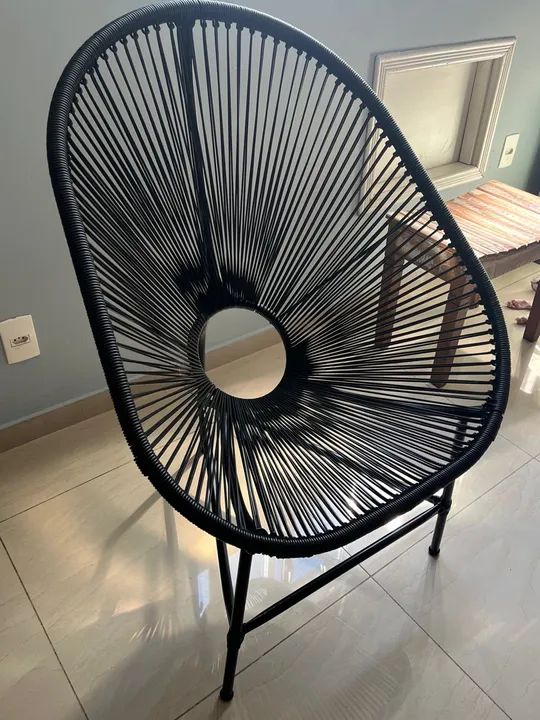 Cadeira Moderna em Preto - Foto 3