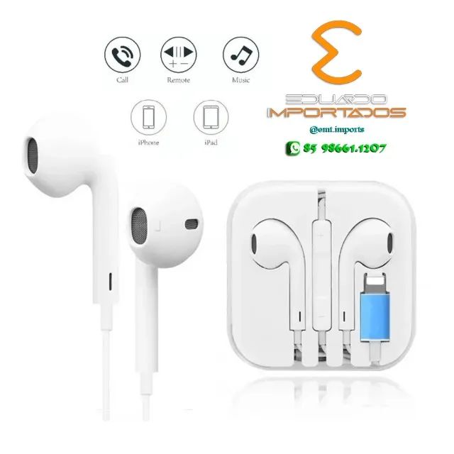 Fone De Ouvido Para iPhone conector Lightning Bluetooth