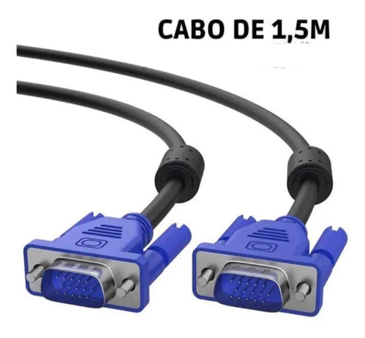Cabo VGA Macho para Macho 1.5m - Alta Qualidade - Foto 4