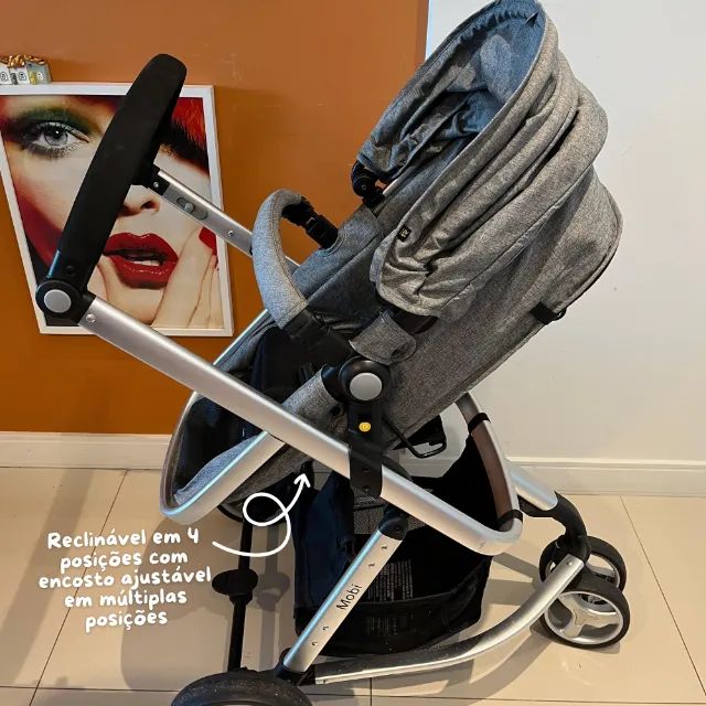 Carrinho de bebê Berço Moisés ou Passeio | Modelo Mobi | Marca Safety 1st - Foto 2