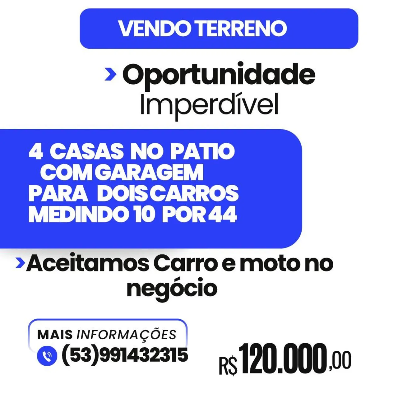Vendo terreno bairro São Miguel