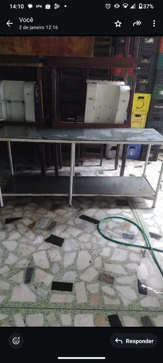 Mesa de aço para restaurante