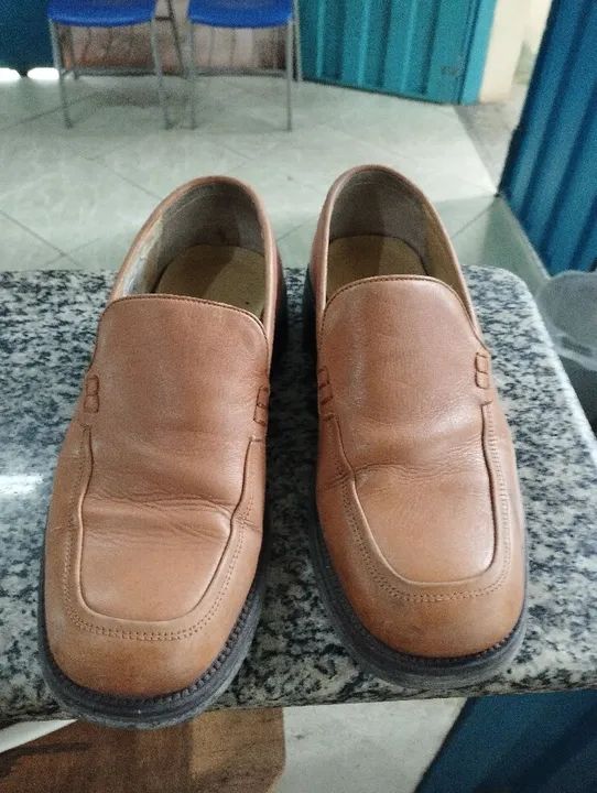 Sapatos de Couro Marrom Sergio - Foto 2