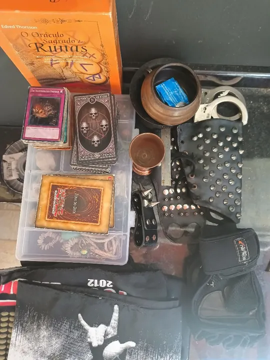 Kit de Magia e Ritual Runas, pulseira metal
