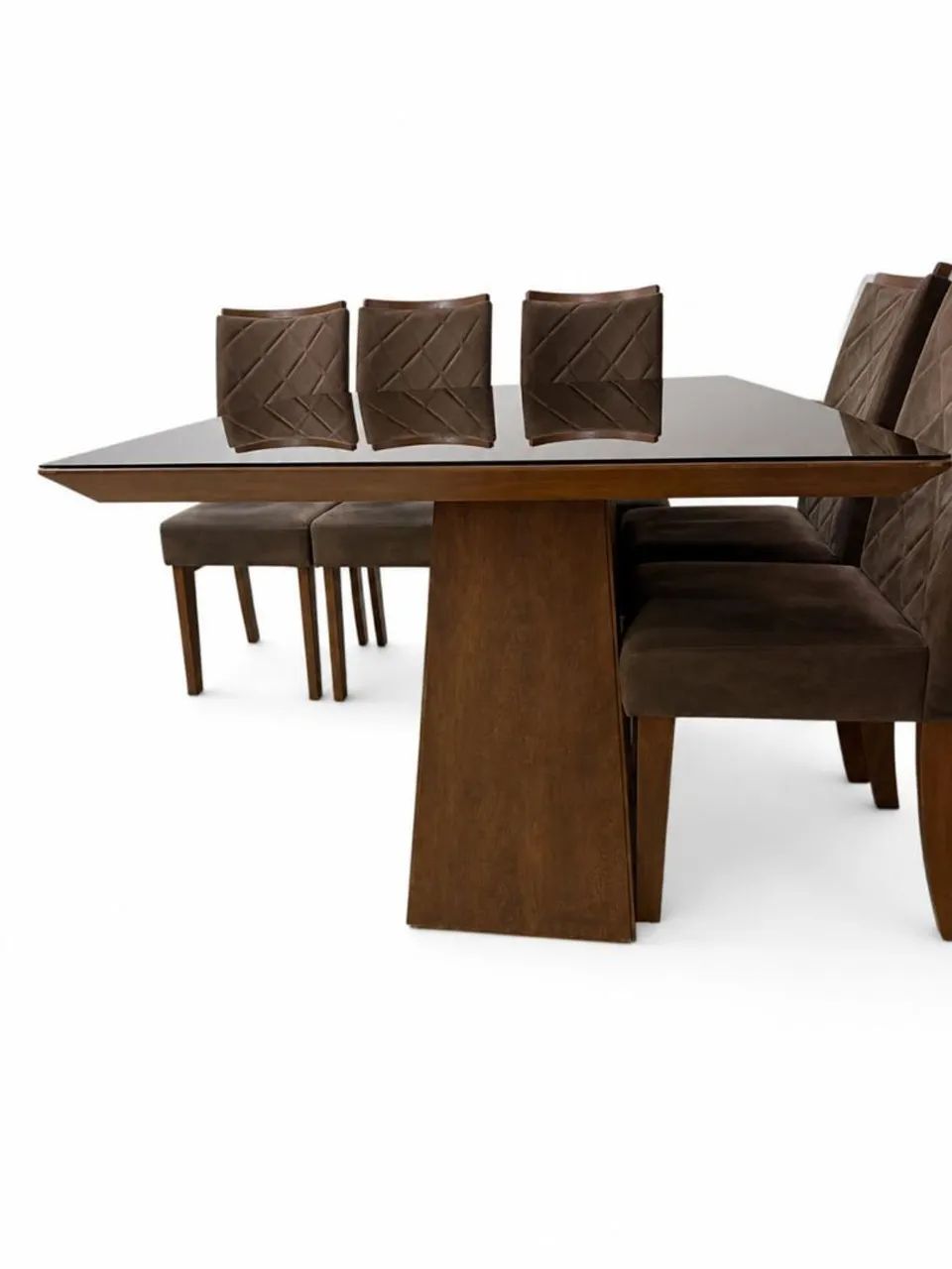 OFERTA DO DIA!!! MESA DE JANTAR COM TAMPO DE VIDRO P/ 6 LUGARES!!! - Foto 3