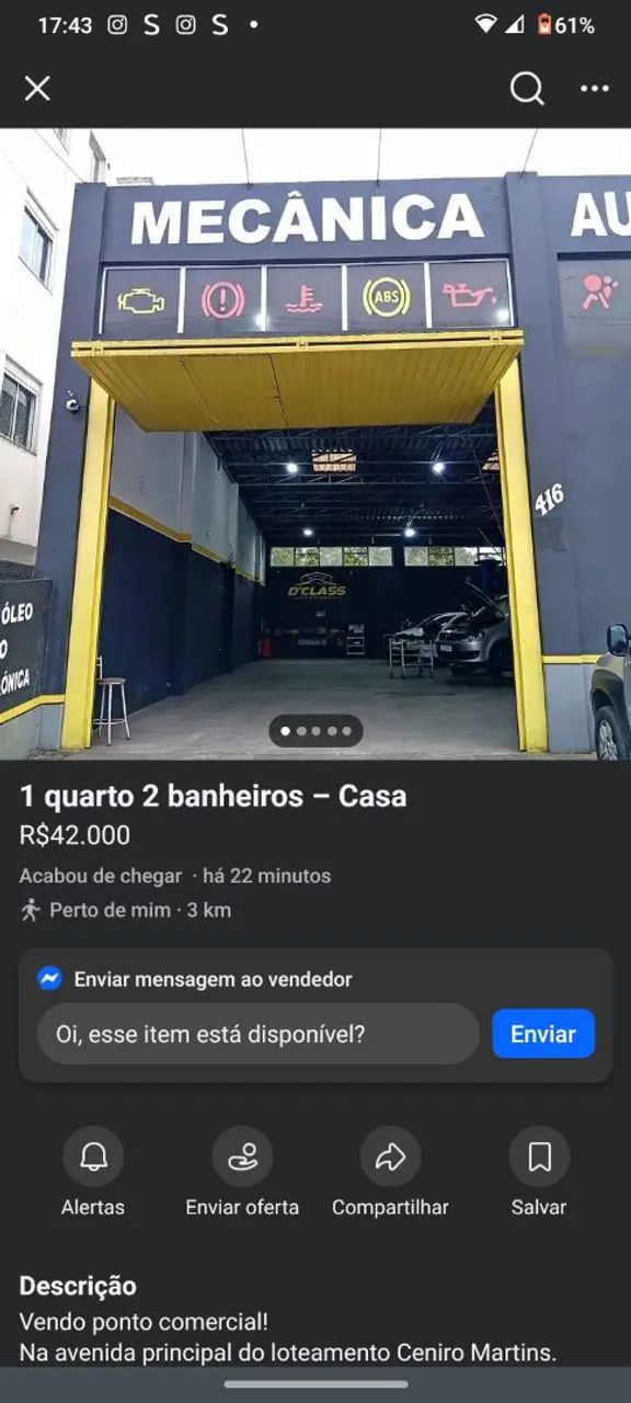 Vendo oficina e o ponto 