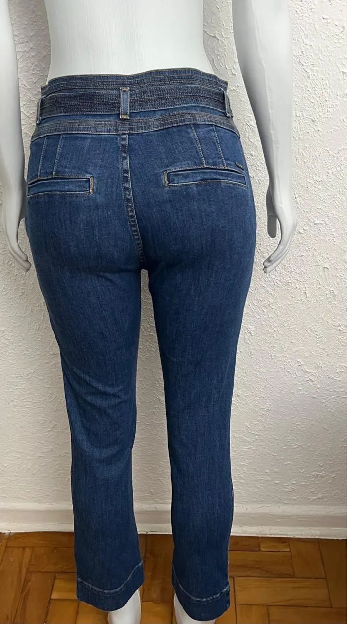 Calça Jeans Le Lis Blanc Tamanho 38 Stretch Ótimo Estado - Foto 5