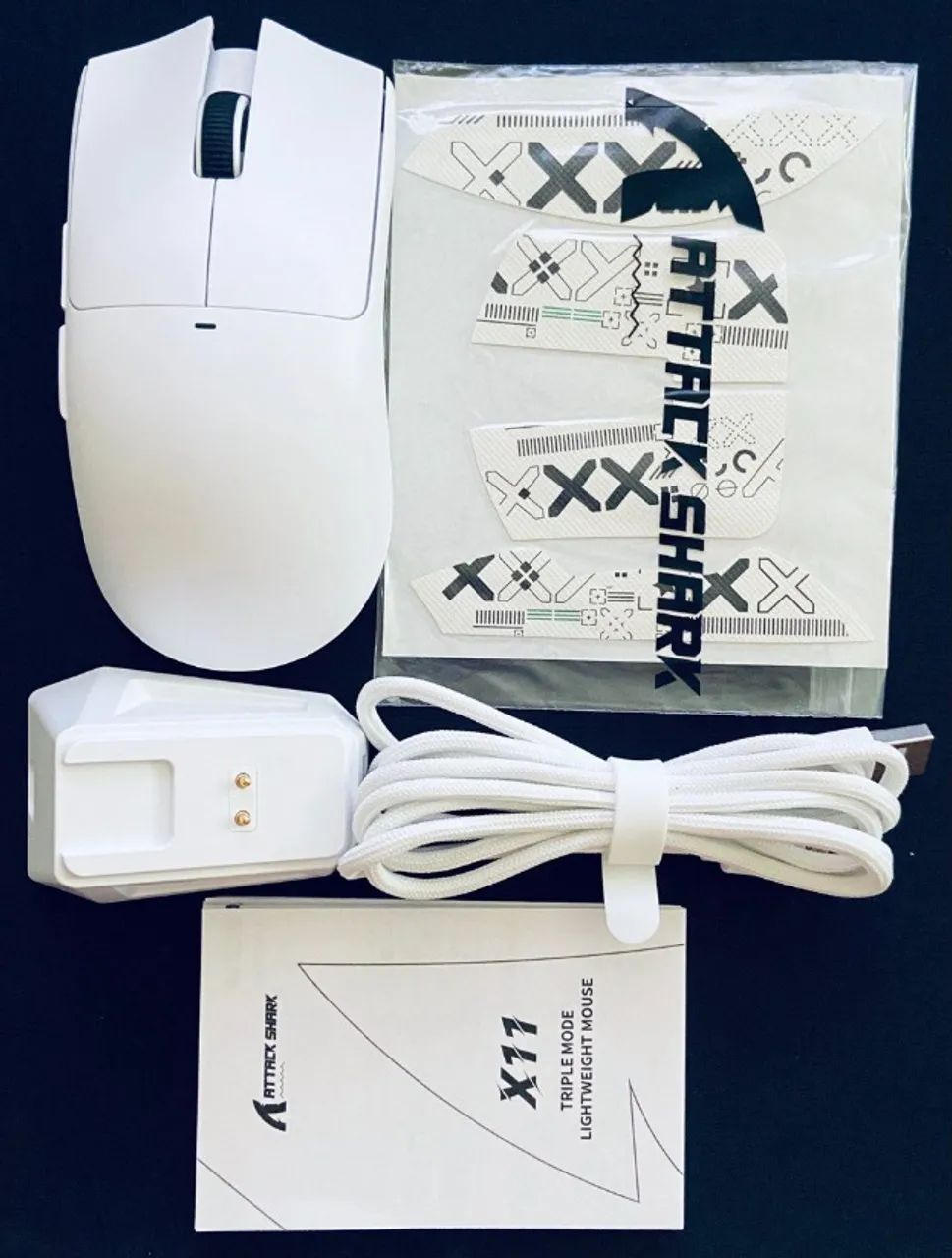MOUSE ATTACK SHARK X11 COM BASE DE CARREGAMENTO - Foto 2