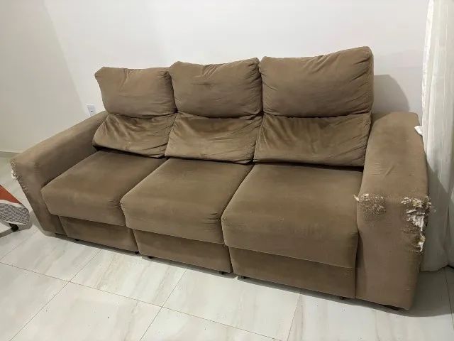 Sofá retrátil 3 lugares
