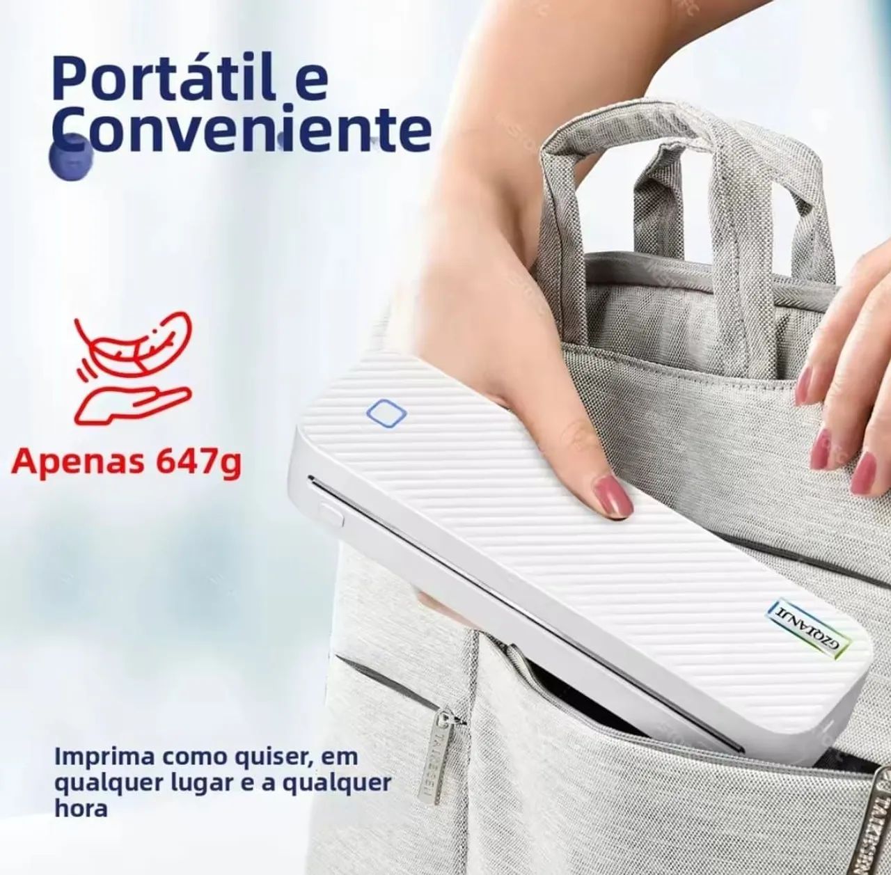 Impressora térmica A4 portátil Bluetooth  - Foto 2