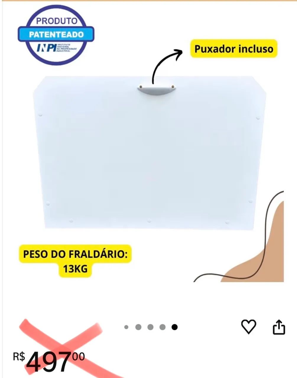 Trocador de parede  - Foto 2