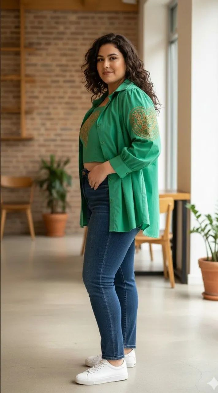 Camisa e cropped - Foto 2