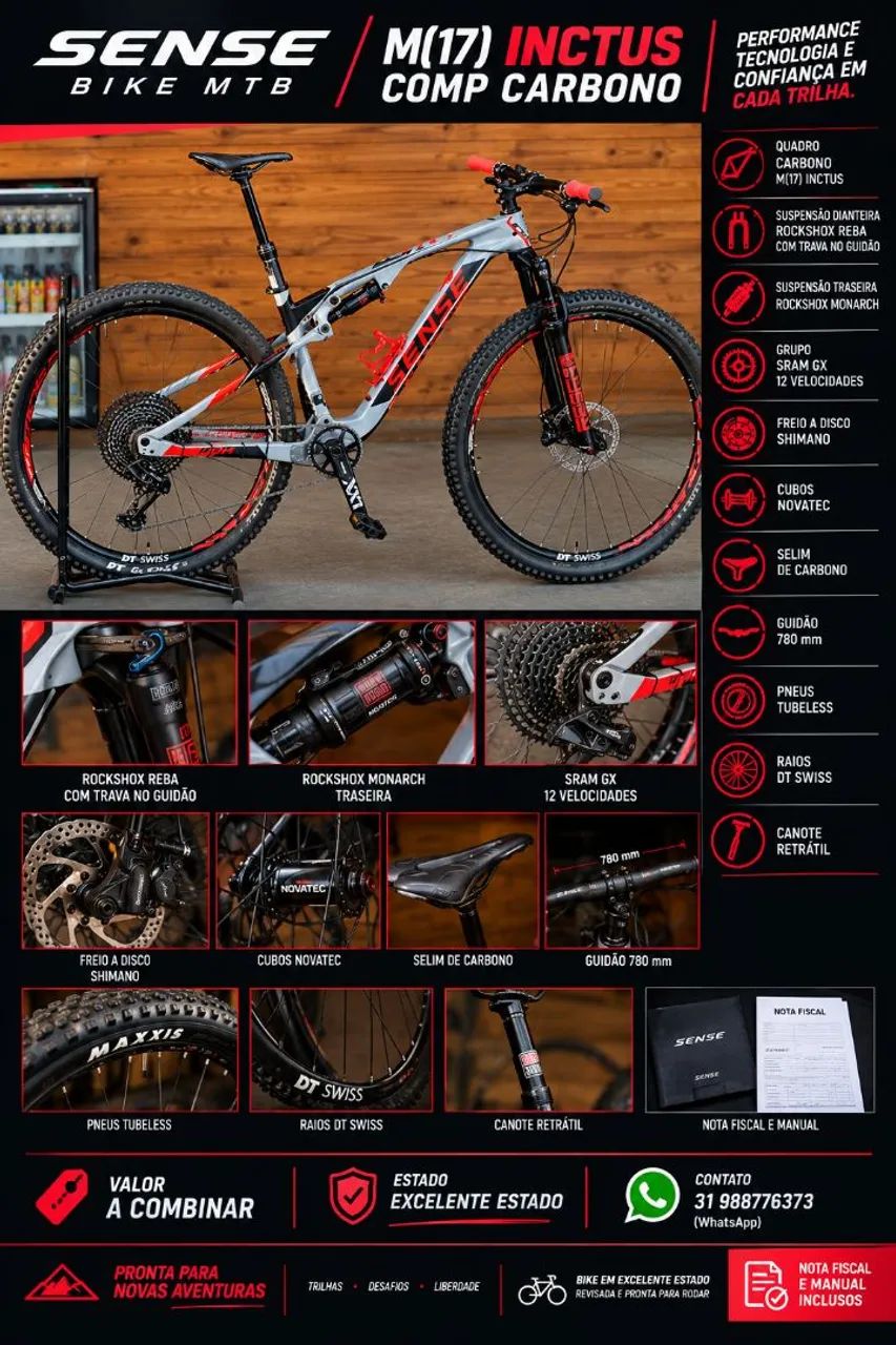 Bicicleta Sense Invictus Comp Carbon Full