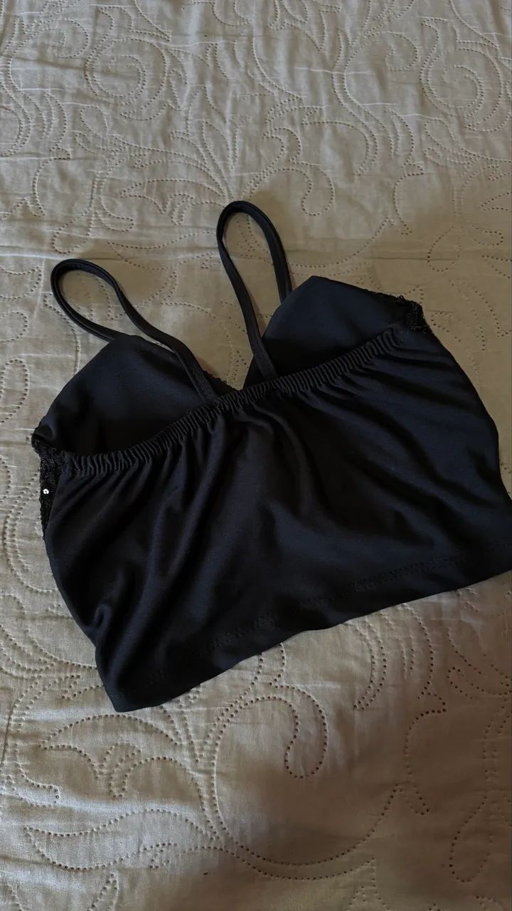 Cropped paetê preto  - Foto 2