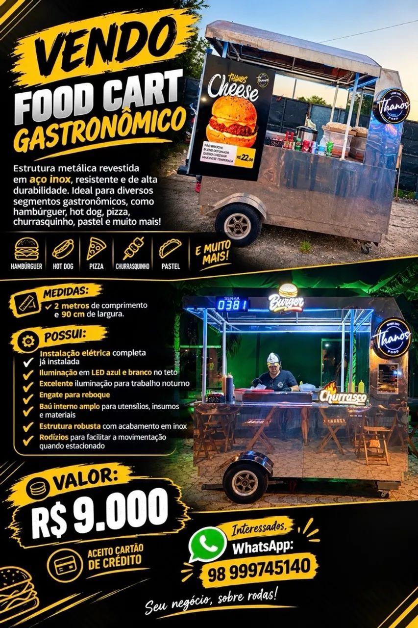 VENDO FOOD CART GASTRONÔMICO 