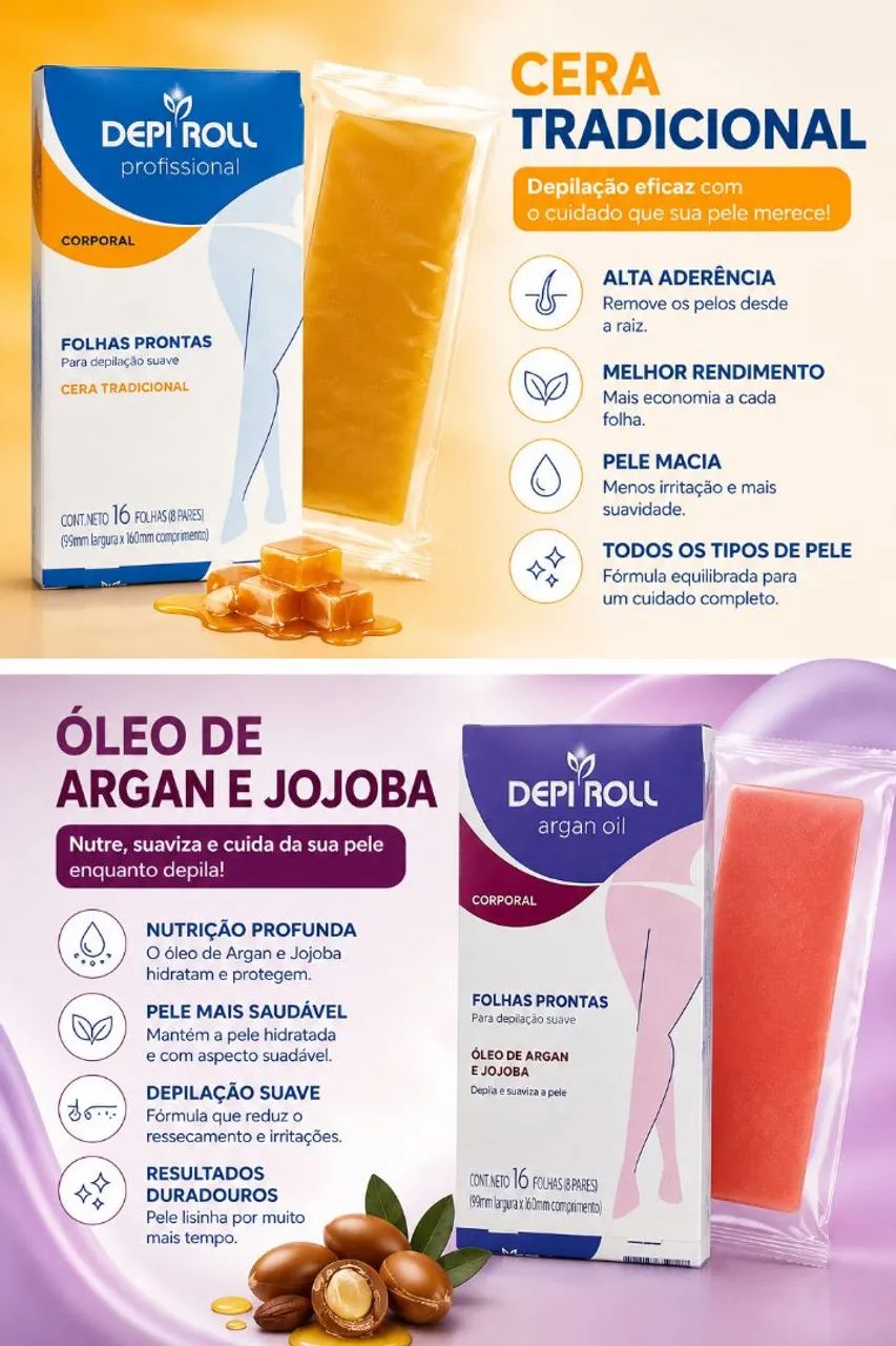 REFIL CERA ROLL-ON DEPI ROLL - 30 UNIDADES - Foto 2