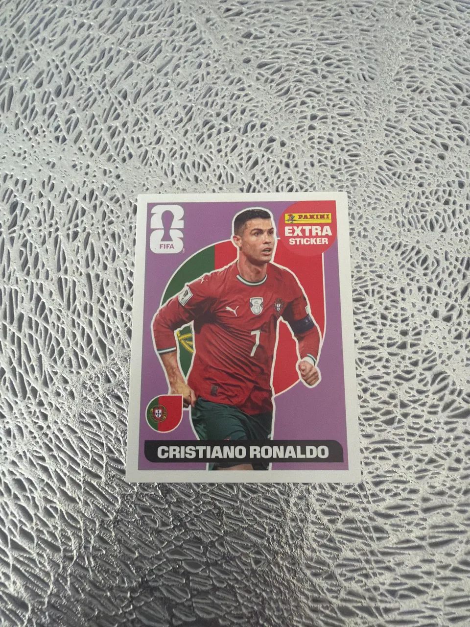 Figurinha Cristiano Ronaldo extra ticket