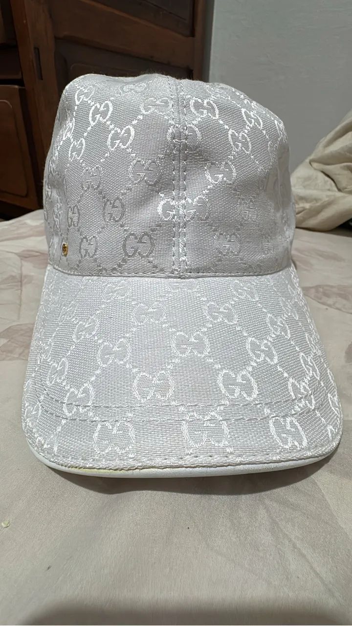 Boné qualidade italiano Gucci branco total white - Foto 6