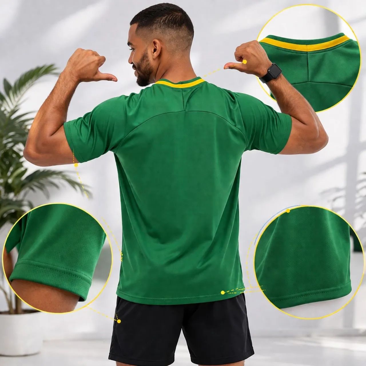 Vende-se Camiseta do Brasil Tecido Helanka M, G e GG - Foto 4