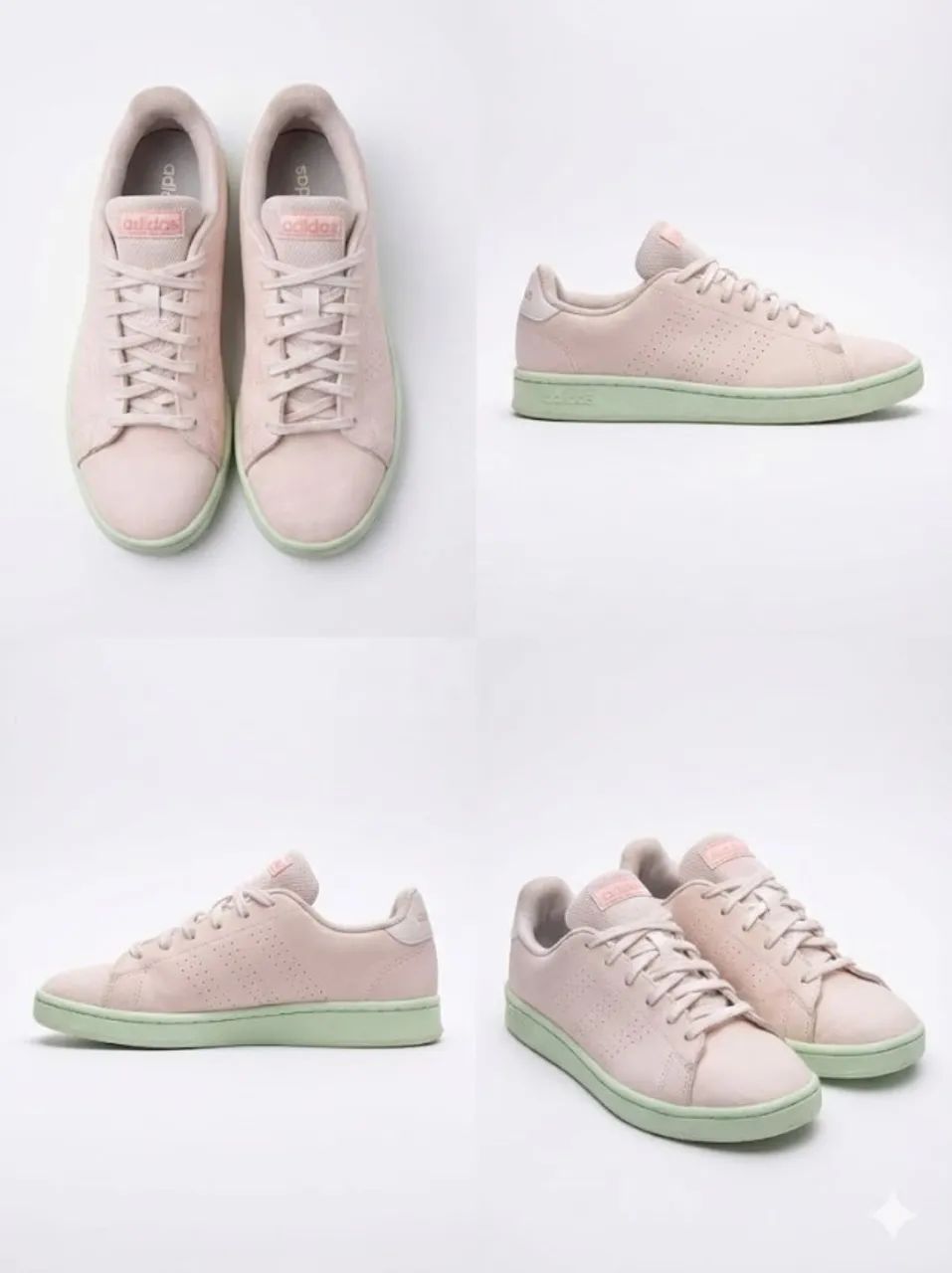 Tênis adidas advantage base branco/verde - Foto 2