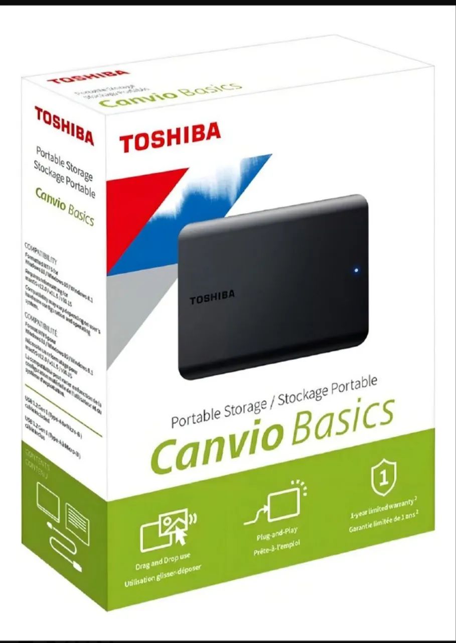 HD Externo Toshiba 2TB Canvio Basics Preto - Foto 2