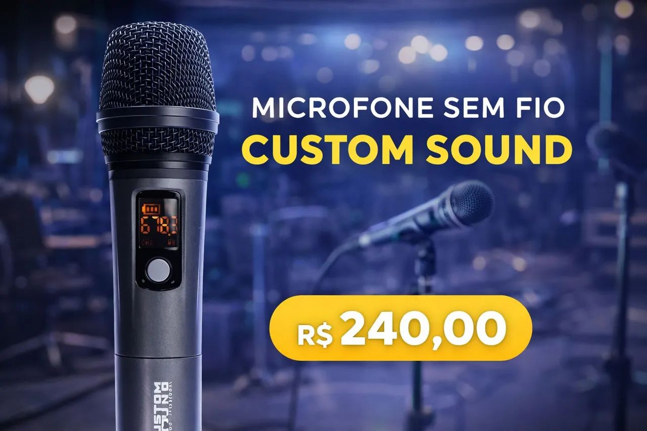 Microfone sem fio custom soud 