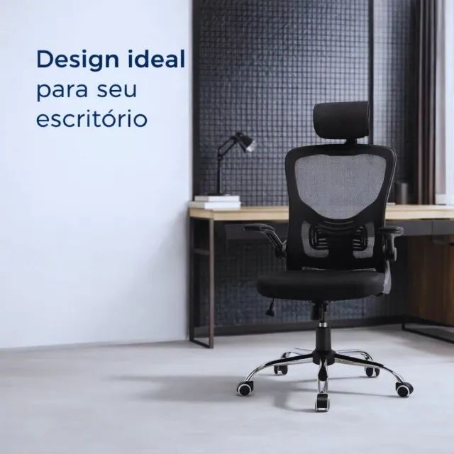 Cadeira Ergonômica de Escritório Giratória Malha Mesh Respirável - Foto 2