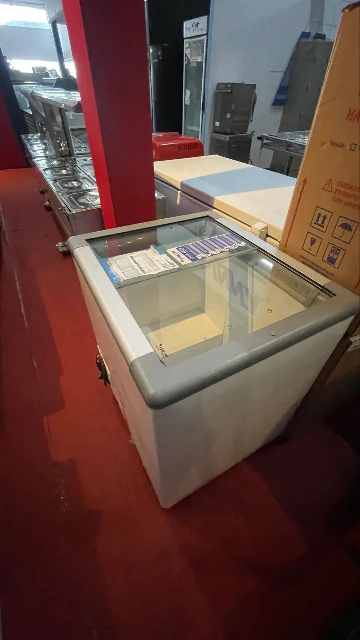 CONSERVADOR HORIZONTAL 216L BRANCO VIDRO RETO BAIXA TEMP - Foto 2