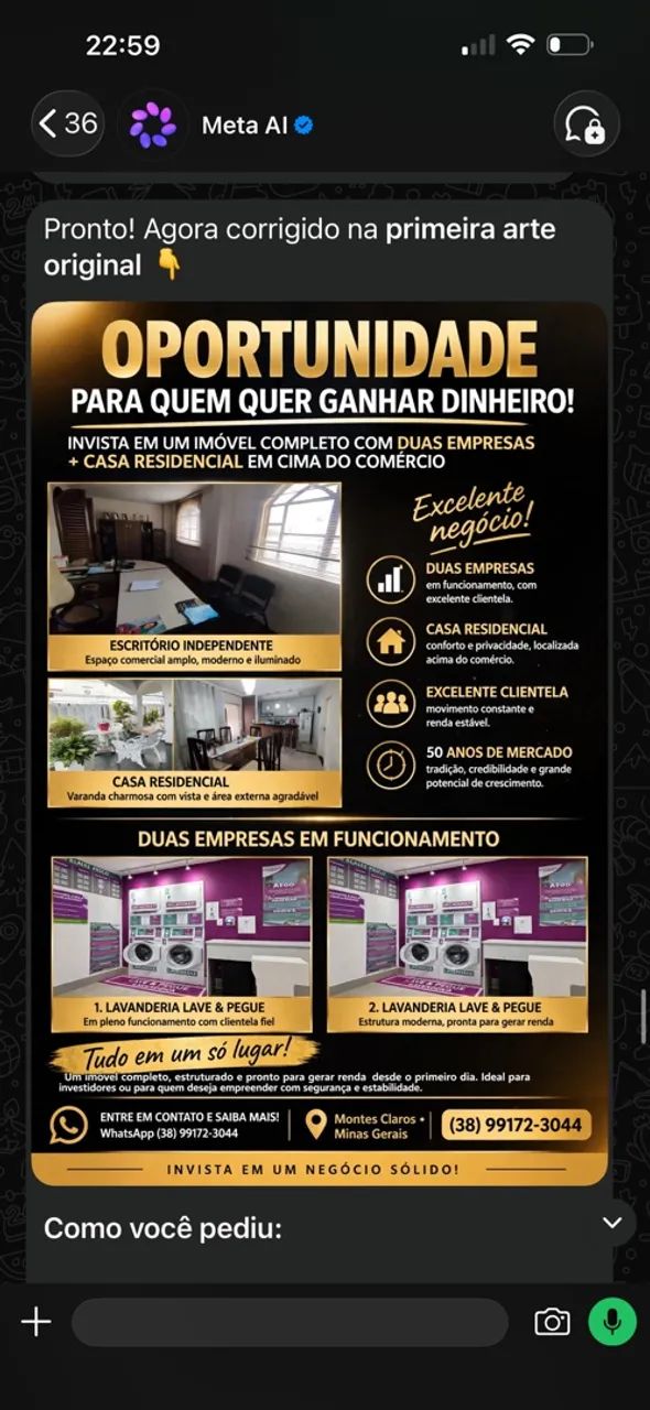 Vendo imóvel comercial + residencial 