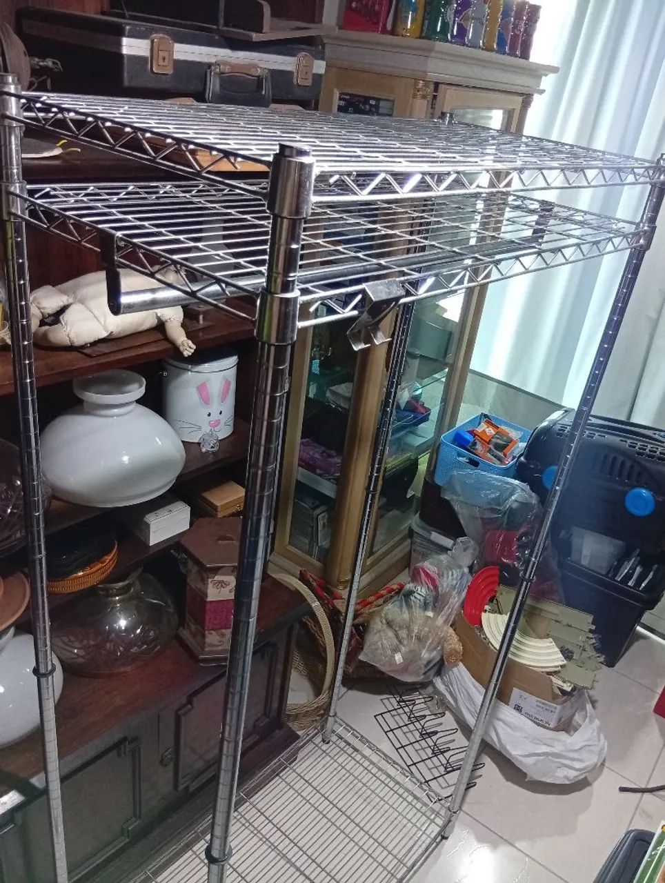 Arara e Estante multiuso em metal  - Foto 3