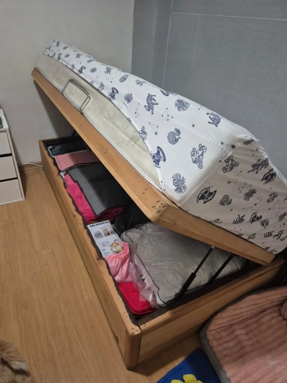 CAMA BAU SOLTEIRO COM COLCHÃO 2