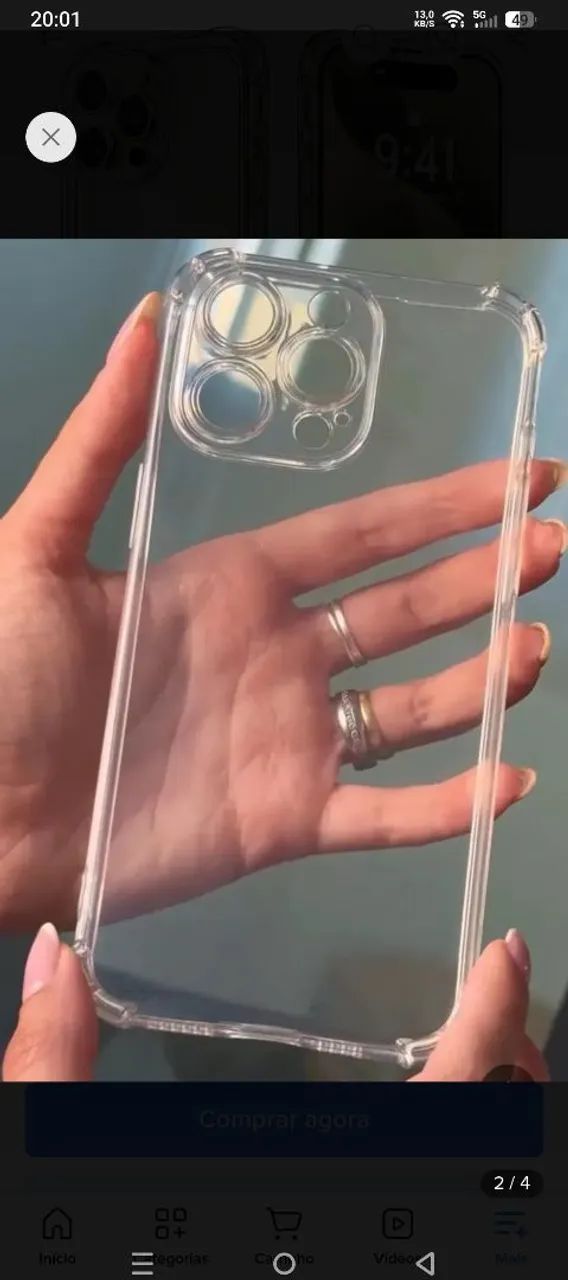 Capinha de silicone transparente iPhones 13 pro max