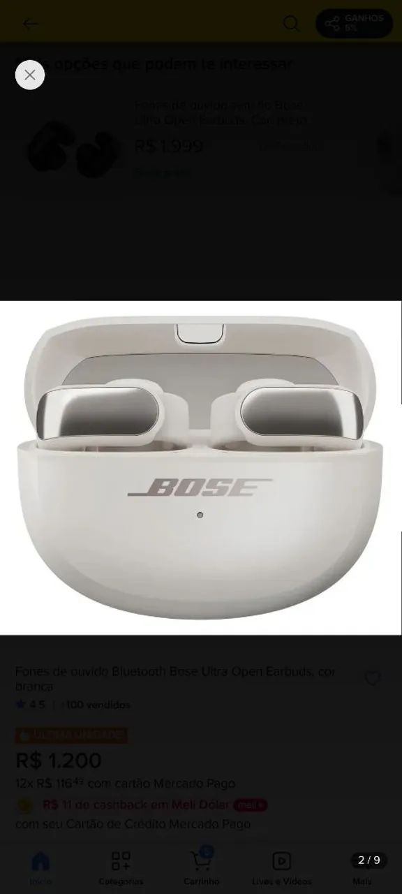 Fone bluetooth bose