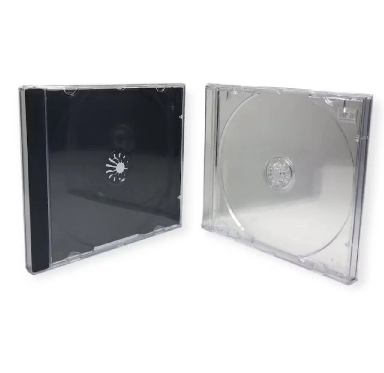 Kit 64 box cd transparente