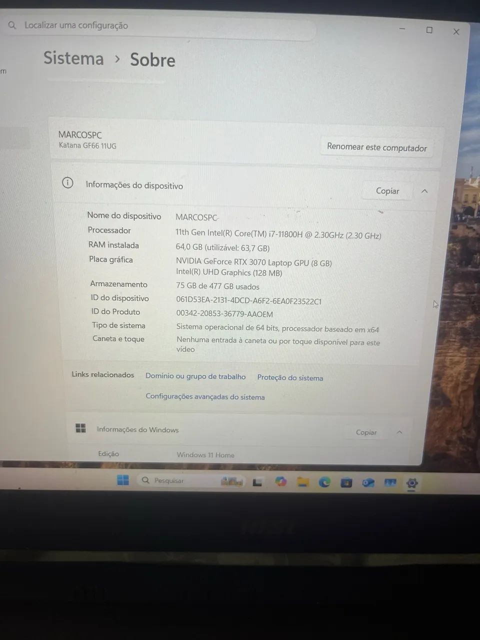 msi katana Gf66 11