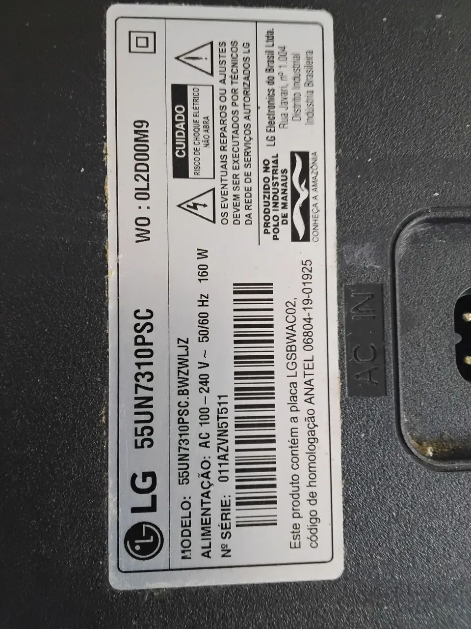 Vendo TV LG 4K com defeito 70reais