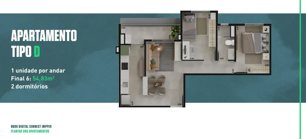 PLANTA 54m²