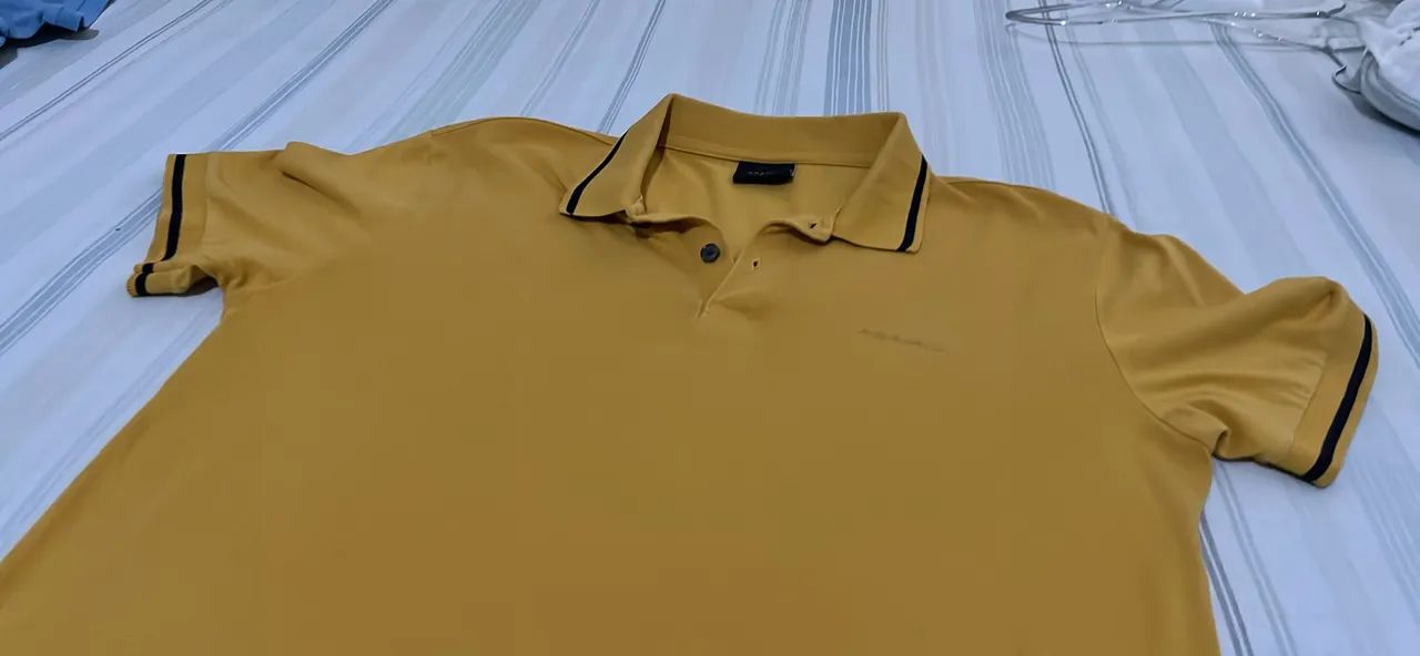 Camisa Polo Masculina Aramis Amarelo Mostarda Original - Foto 3