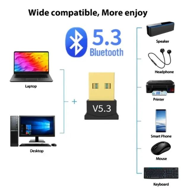 Adaptador USB Bluetooth 5.3 Para Computador Windows 7/8.1/10/11 - Foto 4