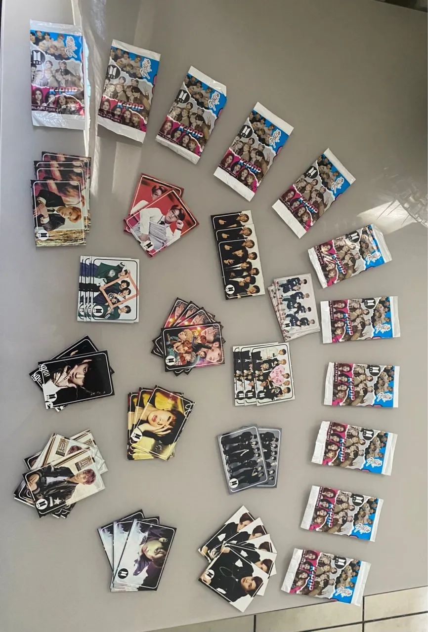 Cards K-pop Blackpink, Stray Kids, BTS 
