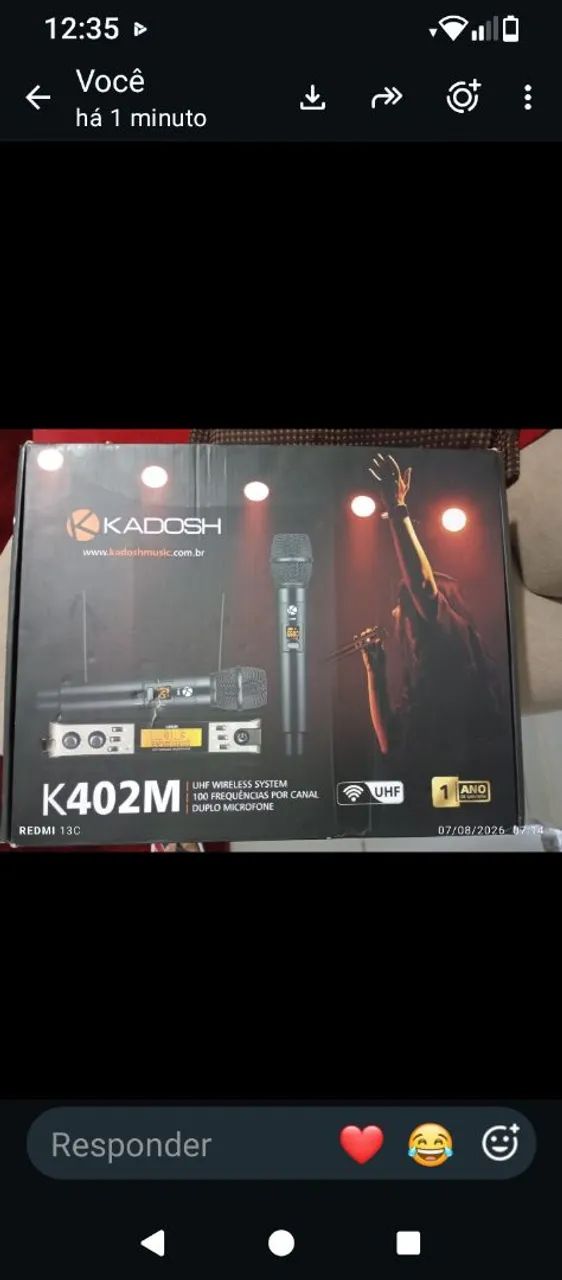 Vendo ou troco microfone kadoski digital novo  - Foto 4