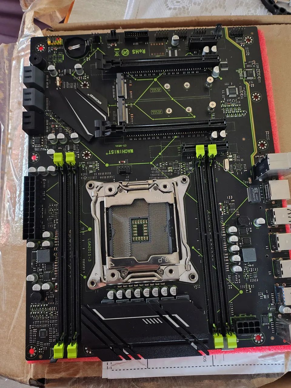 Placa mãe x99 e5 mr9a nova 