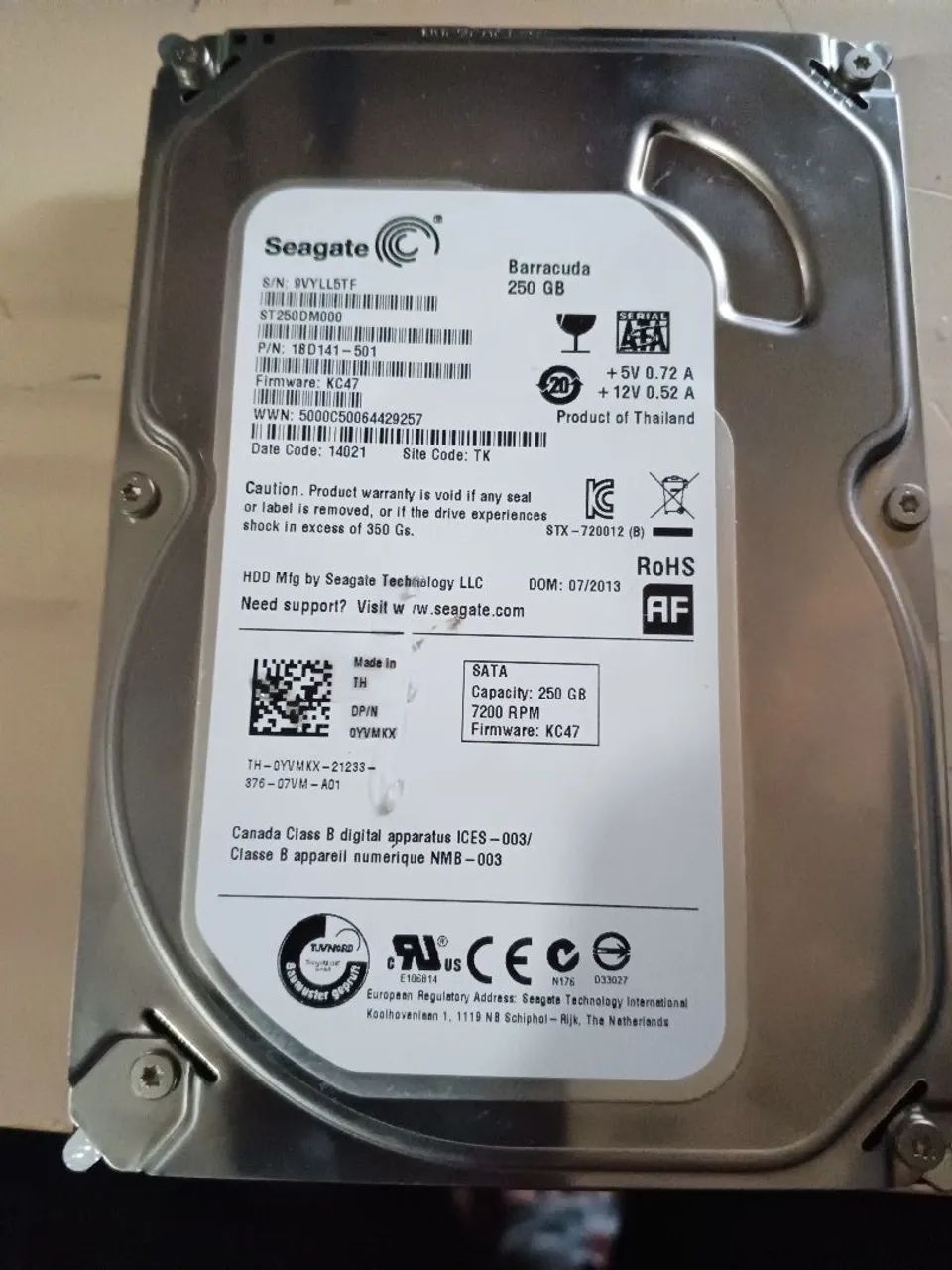 HD Seagate 250 GB