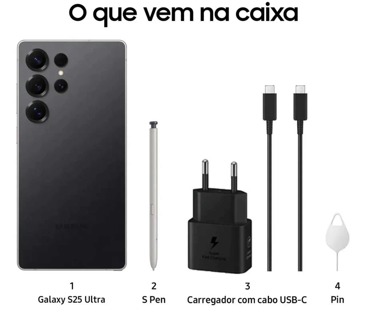 Samsung Galaxy S25 Ultra 5g, 256gb, 12gb, Câm. Quád. Titanium