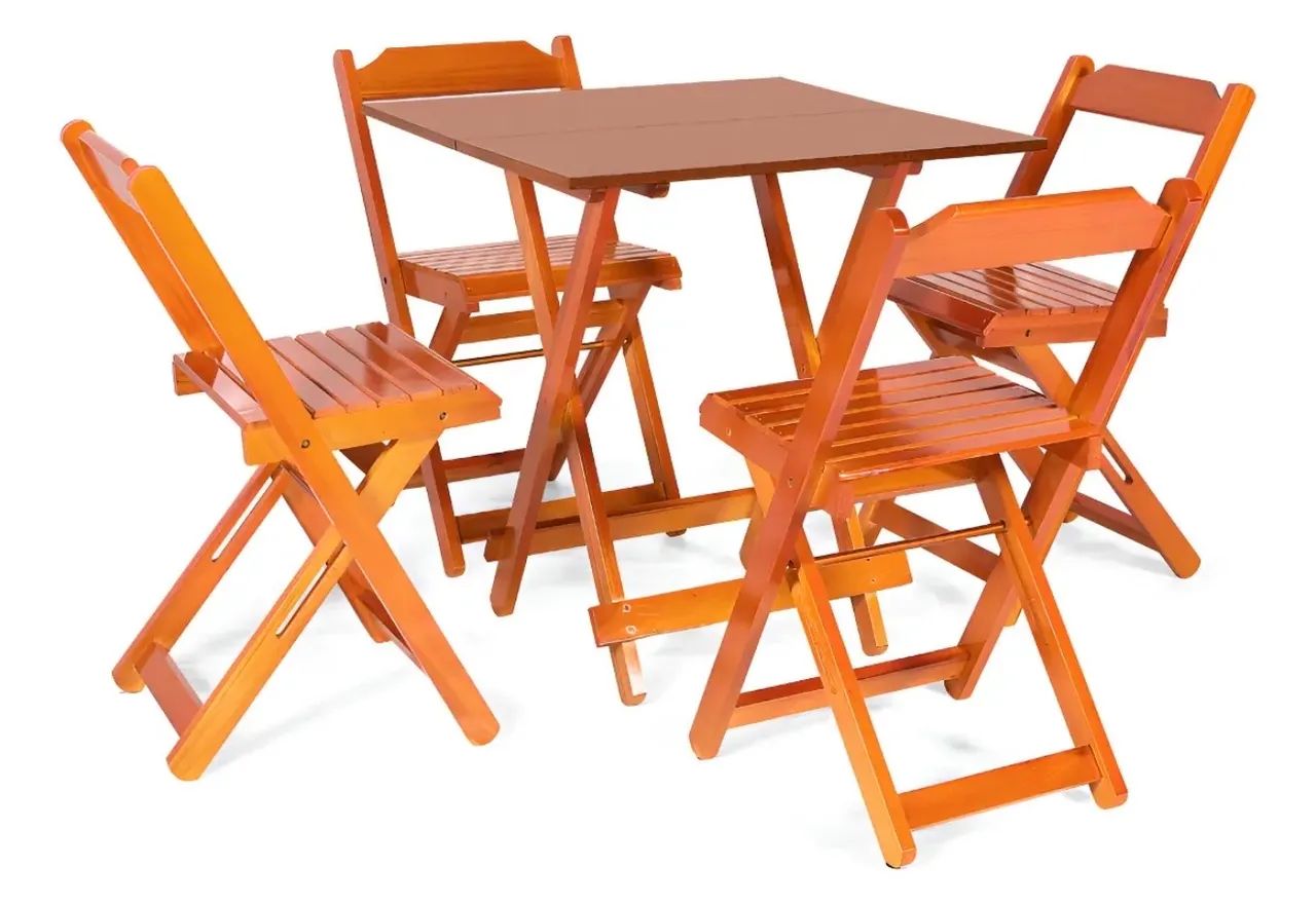 MESA MADEIRA 4 CADEIRAS 
