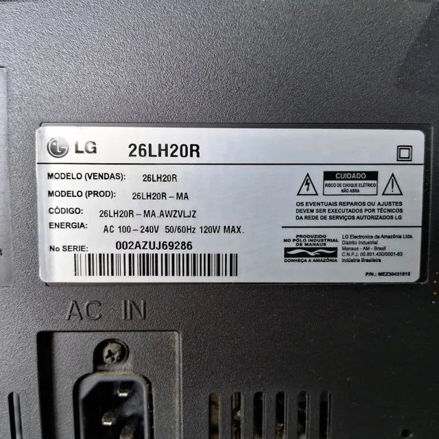 TV LG LCD 26 Polegadas 26LH20R com Defeito - Para Reparo ou Peças - Foto 2