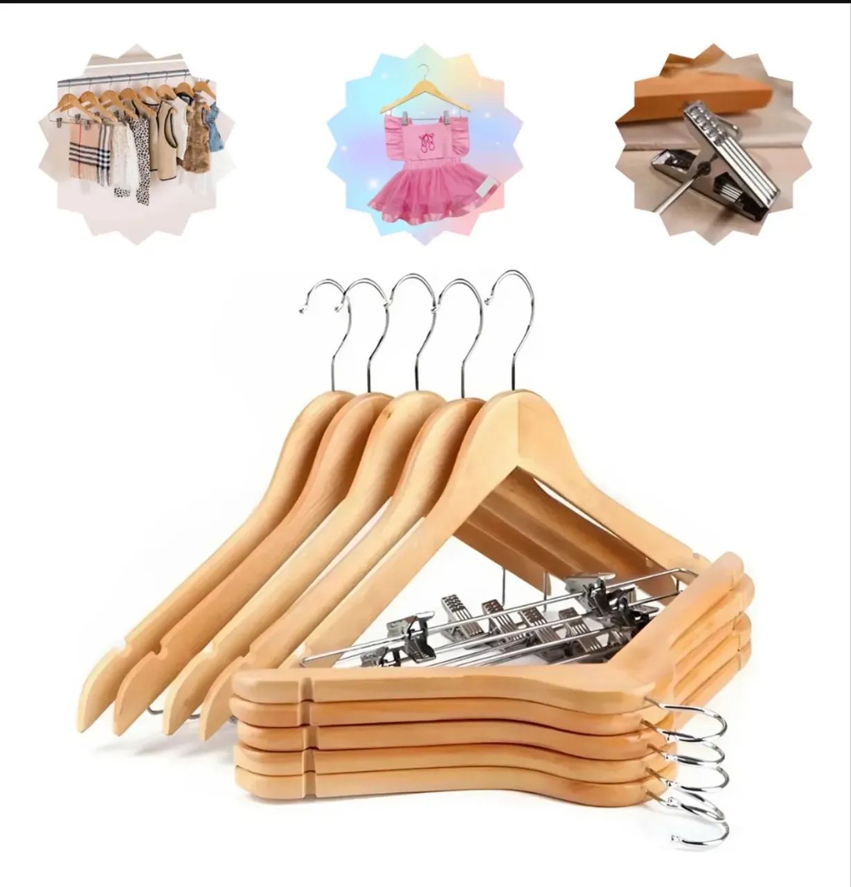 100 Cabides Com Presilhas Aço 